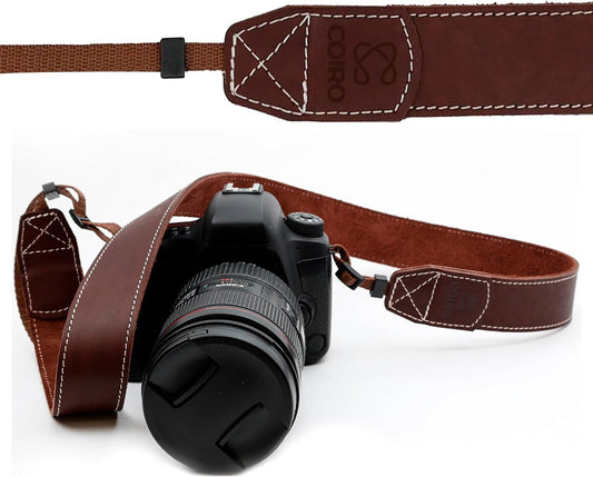 Classic Genuine Leather Shoulder Strap for DSLR/SLR Cameras - C Coiro