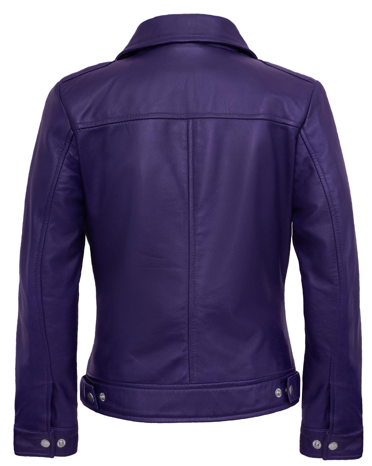 UrbanFocal Purple Real Lambskin Leather Jackets For Women - Vintage Leather Jacket Womens | [101006102] Purple Suzan, S