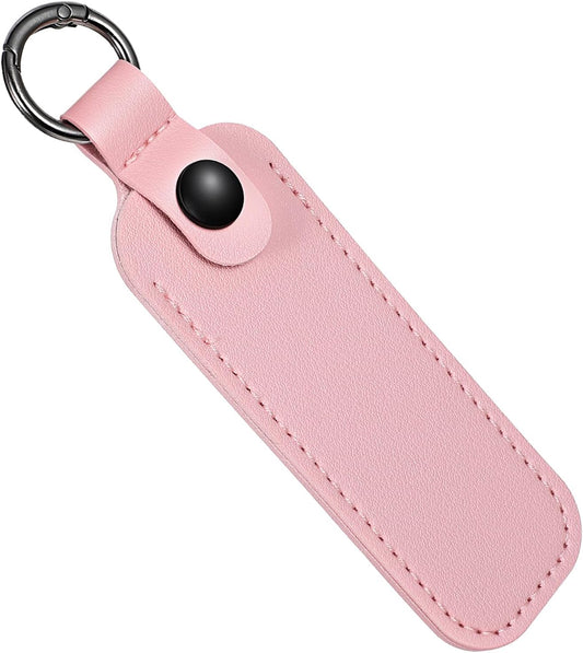 Ymapinc Pink Leather USB Flash Drive Case, Cute Pink Thumb Drive Holder for Women Girls, Portable Keychain USB Pouch