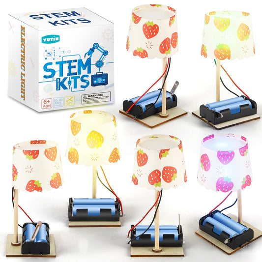 STEM Kits for Kids Age 6-8 8-10, 6 Bulk DIY Electric Circuit Lamp Kits for Kids Crafts 8-12, Science Experiments for Classroom STEM Projects Activities, Building Toys for Boys Girls Gifts 6 7 9 10 13