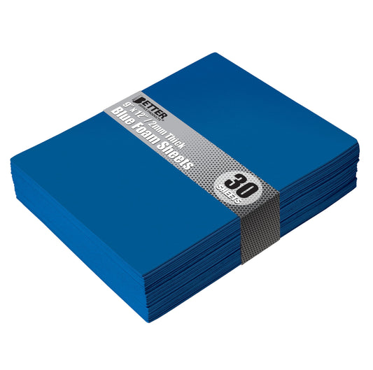 Better Office Products Blue EVA Foam Sheets, 30 Pack, 2mm Thick, 9 x 12 Inch, Blue Color, for Arts and Crafts, 30 Sheets Bulk Pack