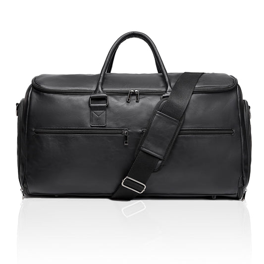 seyfocnia Carry On Garment Bag for Travel, Convertible Travel Garment Bag for Men Women, 2 in 1 Hanging Suitcase Suit Business Travel Bag, Black