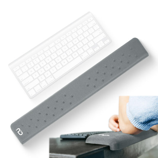 EdgeRest PostureUp L-Shaped Memory Foam Wrist Rest, Ergonomic Elbow and Forearm Support for Desk, Non-Slip Universal Fit, Light Gray