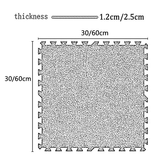 ALGFree Foam Puzzle Mat Baby Child Splice Crawling Mat Thicken Bedroom Bedside Anti-Fall Interlocking Floor Mats, 4 Colors, Freely Selectable (Color : B, Size : 60x60x2.5cm-12pcs)
