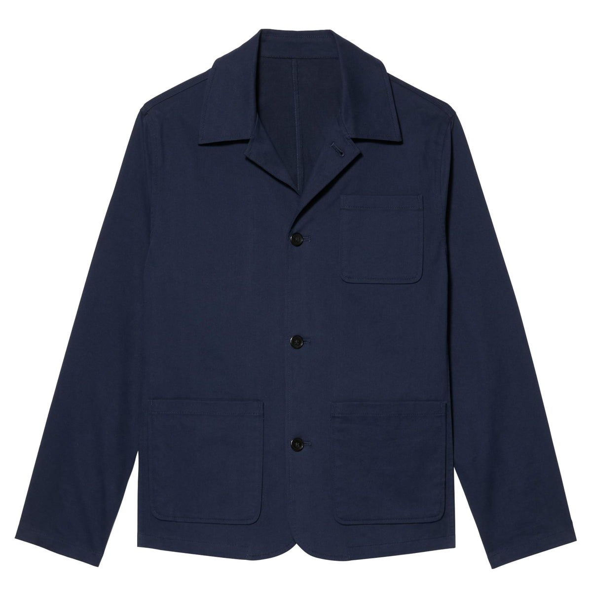 Michael Kors Men's Cotton Linen Chore Coat, Midnight, X-Large