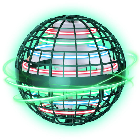 2026 Flying Orb Ball Toy - Christmas Cool Novelty Gift Hover Ball Galaxy Boomerang Hand Drone Magic Floating Ball Orbit Mini Outdoor Fidget Toy Stocking Stuffer for Kids Boys Girls Teens - (Green)