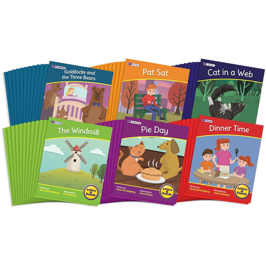 Junior Learning Beanstalk Books Letters & Sounds Fiction Decodables Boxed Set, Set 2