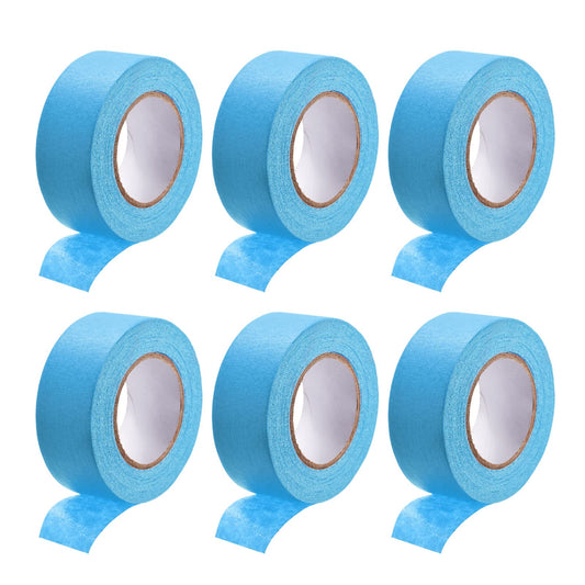 DMiotech 6Pcs 1 inch x 21 Yards Masking Tape Painters Tape Rolls for Crafts, Labeling, DIY Decorative Light Blue