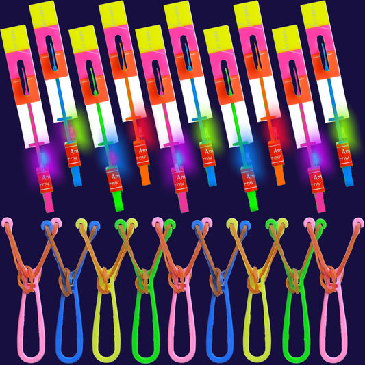 36 Sets Light Up Flying Toys,Slingshot for Kids,Glow In The Dark Party Supplies,Camping Essentials,Beach,Outdoor Games,Outside Toys,Valentines Day Gifts,Classroom Prizes,Party Favors for Kids 8-12 4-8