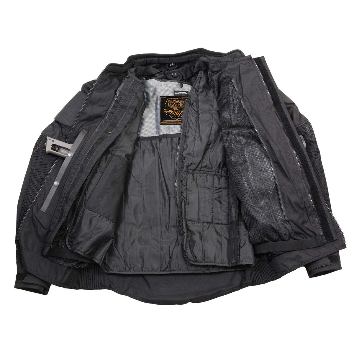 Milwaukee Leather Men’s CE Armored All-Season Motorcycle Jacket - Protective Textile Racer Design - X-Large