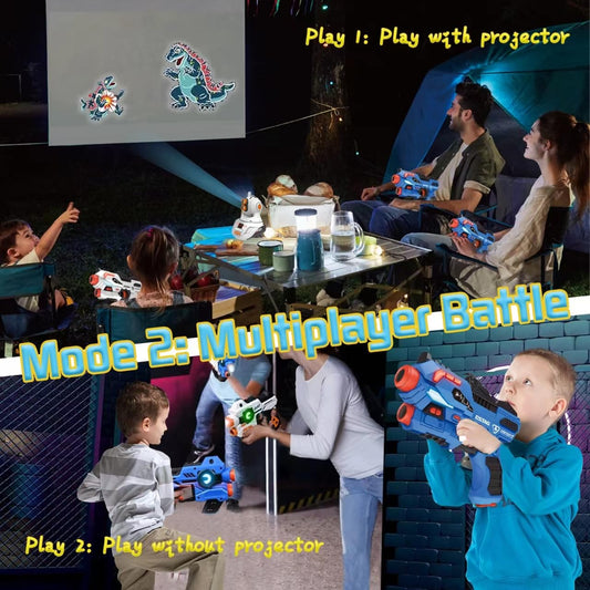 Toy Gun of Projector with USB Cable, Shooting Games Toy Set for Kids, Teens, Adults, Shooting Battle Games with 3 Targets, Birthday Gift Toys for 6 7 8 9 10 11 12+Year Old Boys Girls