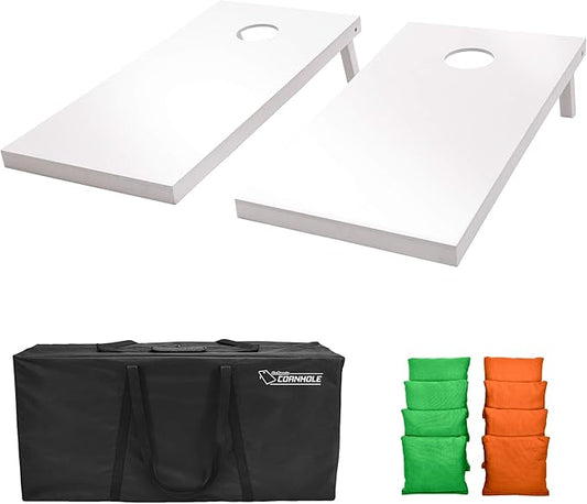 GoSports 4 ft x 2 ft Regulation Size Wooden Cornhole Boards Set - Includes Carrying Case and Over 100 Optional Bean Bag Colors