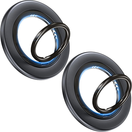 CreaDream 2PC 360 16 15 14 13 Magnetic Phone Ring Holder for MagSafe, Rotation Magnet Cell Phone Finger Ring Grip