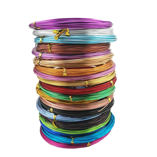 Inspirelle 20 Colors Aluminum Craft Wire Bendable Metal Wire for Jewelry Craft Making, 10M Each Color (18 Guage (1.0mm))