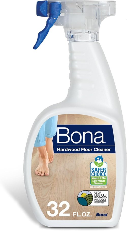 Bona Hardwood Floor Cleaner Spray | 32 Fl Oz | Residue-Free Solution for Wood Floors