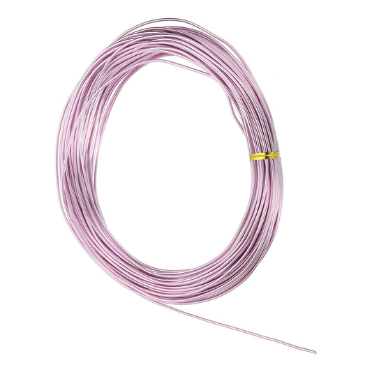 MECCANIXITY 13 Gauge 1.8mm Aluminum Wire, 100 Feet Bendable Metal Craft Armature Wire for Jewelry Making DIY Beading Floral Wreath Wrapping Sculpting, Light Pink