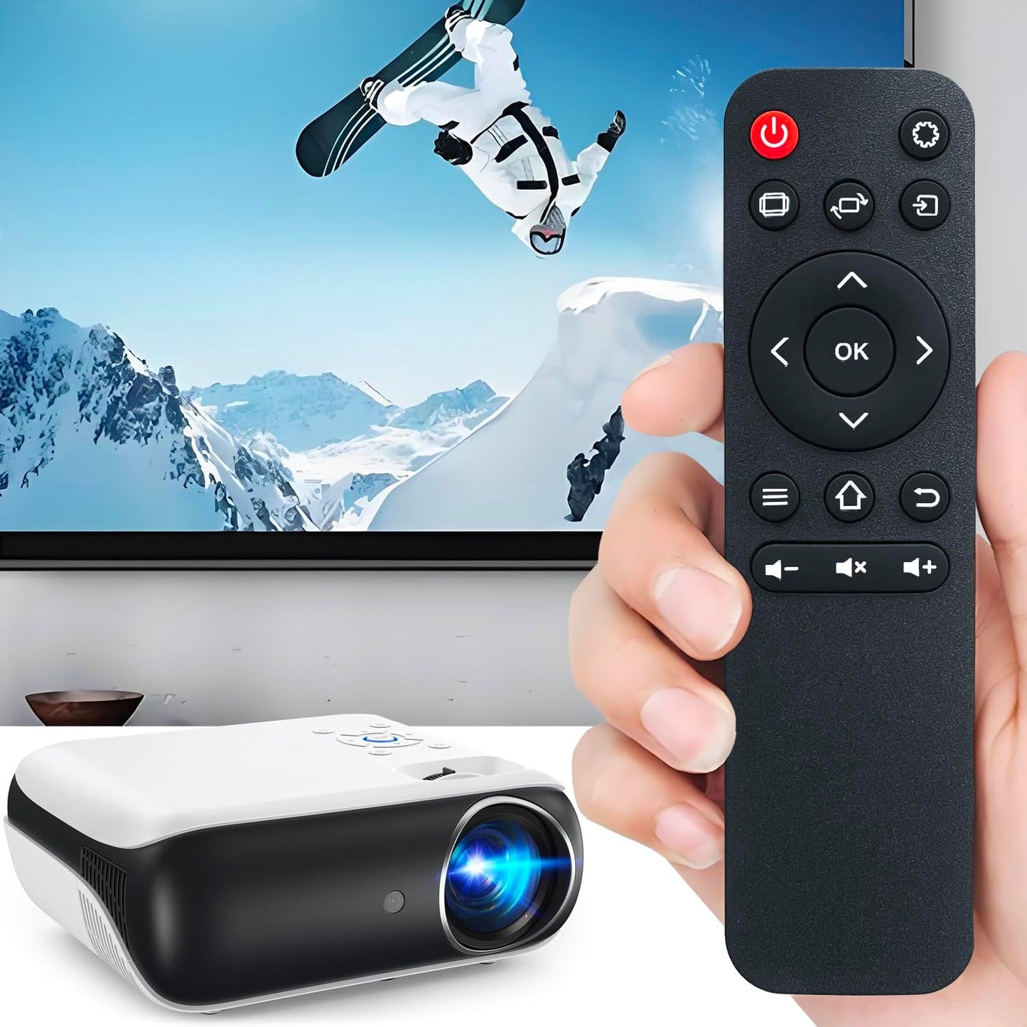 KUETERYUN H1 Projector.1PACK Replacement Remote,Compatible with HAPPRUN Mini
