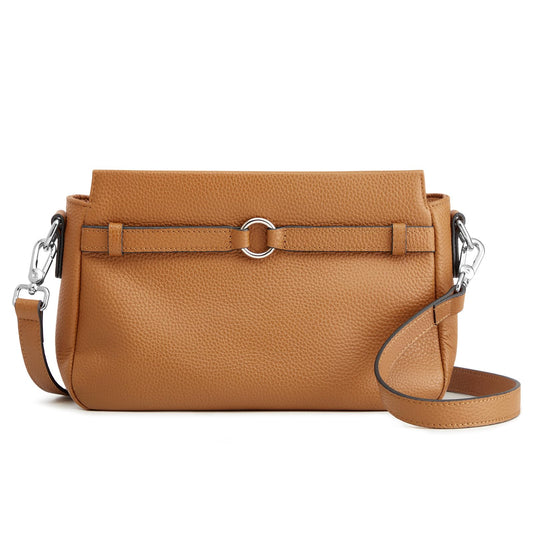 S-ZONE Genuine Leather Crossbody Bags for Women Small Leather Purse Cross Body Soft Shoulder Handbag Trendy