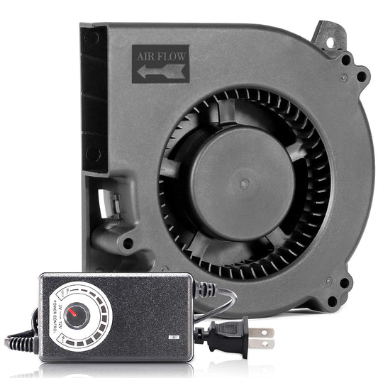120mm 12V 110V 115V 12V 2A DC Blower Cooling Fan, AC to DC Power Cord with Speed Controller,for Router Receiver DVR