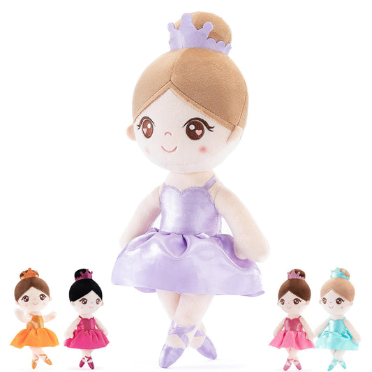 Gloveleya Baby Girl Gifts Dolls Soft Plush Toy Ballet Girl Doll Pale Purple