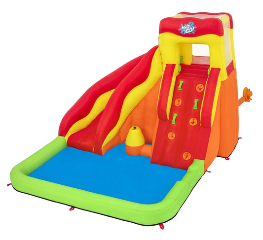 Bestway H2OGO! Lava Splash Kids Inflatable Water Park | Outdoor Slide, Climbing Wall, Splash Pool, Sprinkler | Great for Kids Ages +5