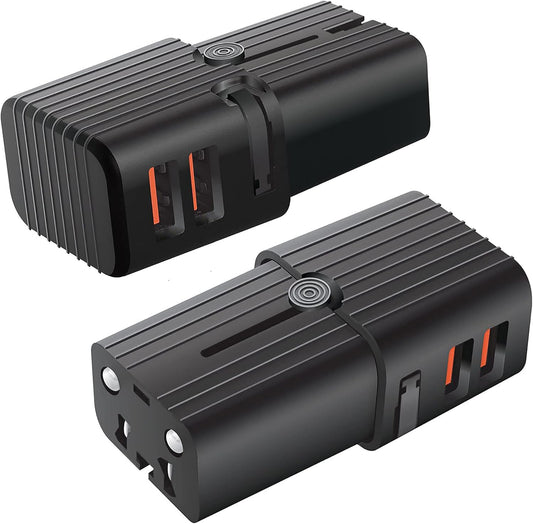 Works For One Vision by Cellet Dual Universal USB Adapter Works for Motorola One Vision for Worldwide Power and Travel