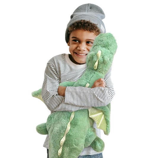 Dodhse Pterosaur Stuffed Animal with Wings - Cute Soft Dinosaurs Plush Toys Little Flying Dragon Plushies Pillow Doll Christmas Birthday Gifts for Kids Boys Girls (Green,59.05inch/150cm)