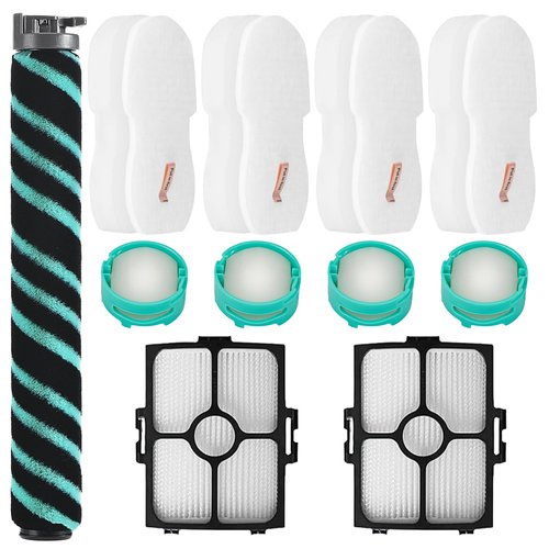 Aymthgt HZ4002 Replacement Filter Kit For Shark Power Detect Ultra-Light Corded Stick Vacuum HZ4002 HZ4000,1 Roller Brush, 2 Pack Hepa Filters+ 4 Pack Foam & Felt Filters + 4 Aroma