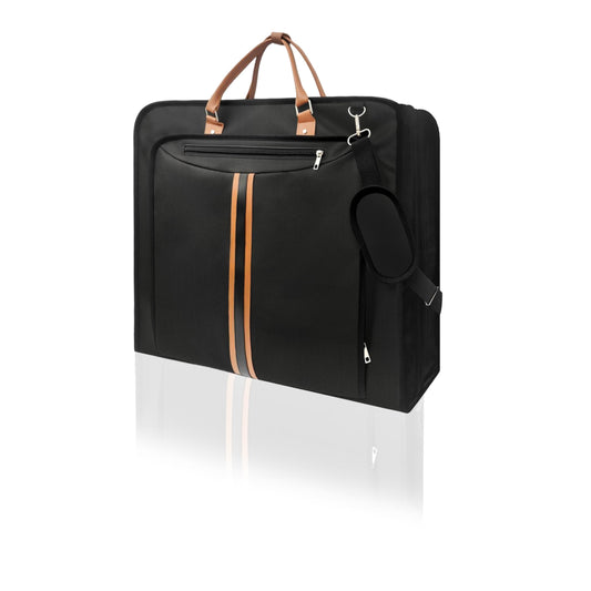 Beiskll Garment Bags for Travel, Large Carry On Suit Bag for Hanging Clothes, Waterproof & Wrinkle Free with Shoulder Strap for Business, for Men and Women (Black)