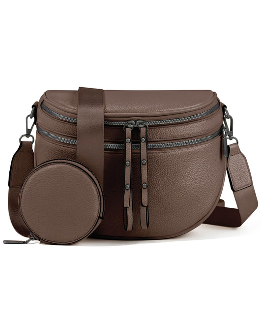 CHERUBEL Crossbody Bags for Women, Soft Vegan Leather Shoulder Crossbody Bum Bags for Women with Coin Purse