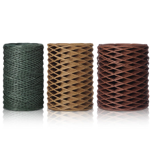 Threlaco 3 Roll 164 Feet Floral Wire Rustic Vine Bind Wire for Wreath Making, Flower Bouquets, DIY Craft, Gift Wrapping, and Wedding Decor(Brown, Green, Khaki,0.04, 0.06, 0.08 Inch)