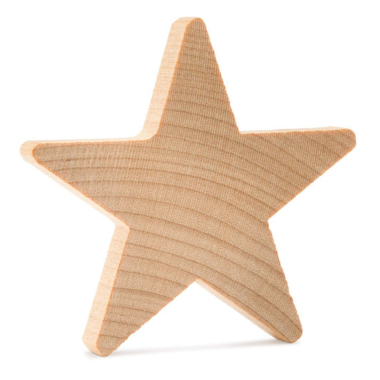 Wood Stars for Crafts, Small Wooden Stars Cutouts 1 Inch by 3/16 Inch, Pack of 100, Christmas, July 4th & Memorial Day by Woodpeckers
