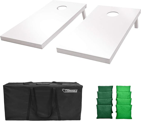 GoSports 4 ft x 2 ft Regulation Size Wooden Cornhole Boards Set - Includes Carrying Case and Over 100 Optional Bean Bag Colors