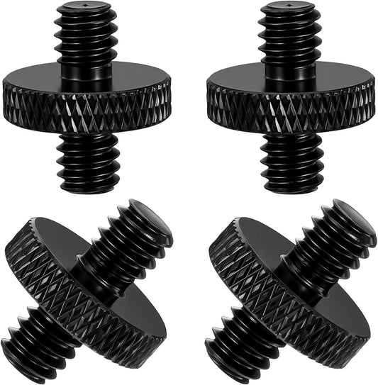 Thrymme 4 1/4" 1/4" Pcs Camera Tripod Screw, Male to Male Threaded Tripod Screw Tripods Nut Connectors, Double Sided