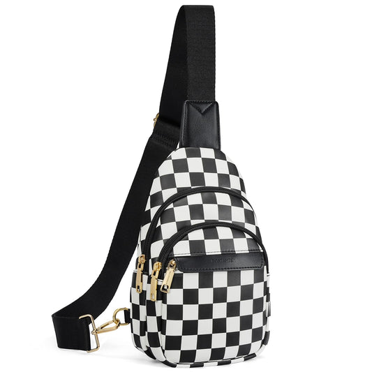 BOSTANTEN Small Sling Bag for Women Leather Crossbody Bags Fanny Pack Chest Bag for Travel