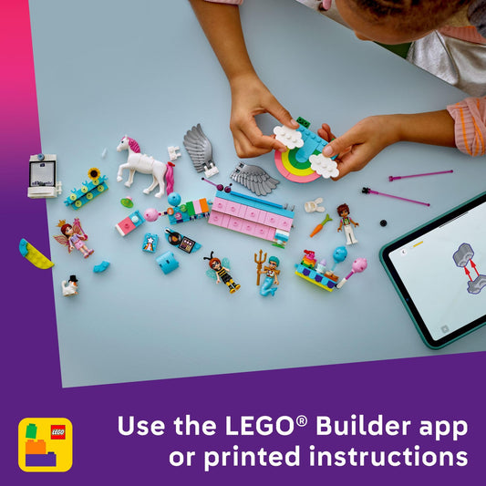 LEGO Friends Costume Party with Unicorn & Fairy Pretend Play Building Toy - Interactive Storytelling Playset with Cat and Unicorn Toys - Creative Birthday Gift Idea for Girls & Boys, 6+ - 42661
