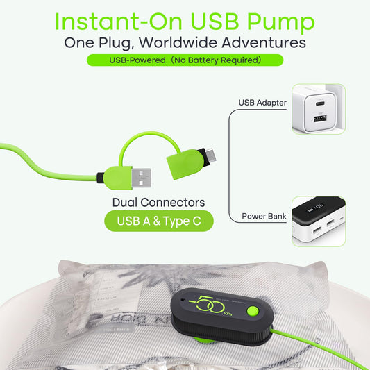 Vacbird Vacuum Bags for Travel with USB Electric Pump, 15 Pack Carry-on Size Compression Packing for Luggage and Suitcase, Space Saver Bags for Clothes and Clothing Travel