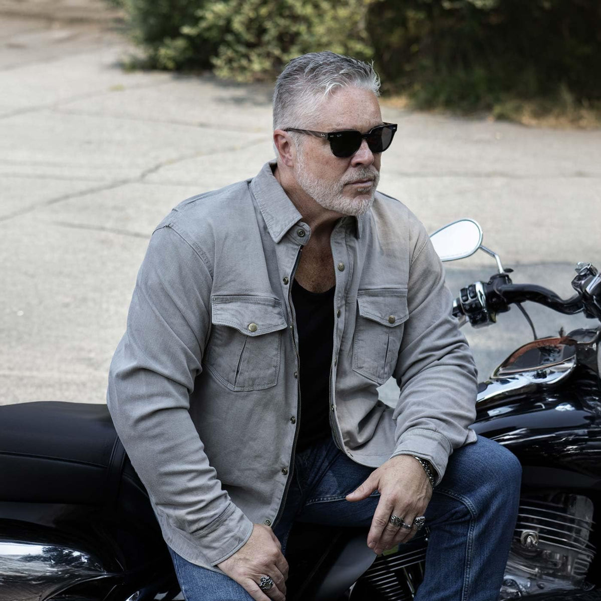 Milwaukee Leather Men's Long Sleeve Solid Biker Shirts w/CE Armor - Reinforced w/Aramid Fibers (US, Alpha, X-Large, Regular, Regular, MPM1621)