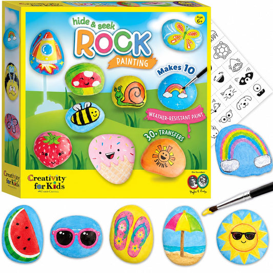 Creativity for Kids Rock Painting Kit - Hide and Seek Rock Kit, Arts and Crafts for Kids, Gifts for Kids (Ages 6+)