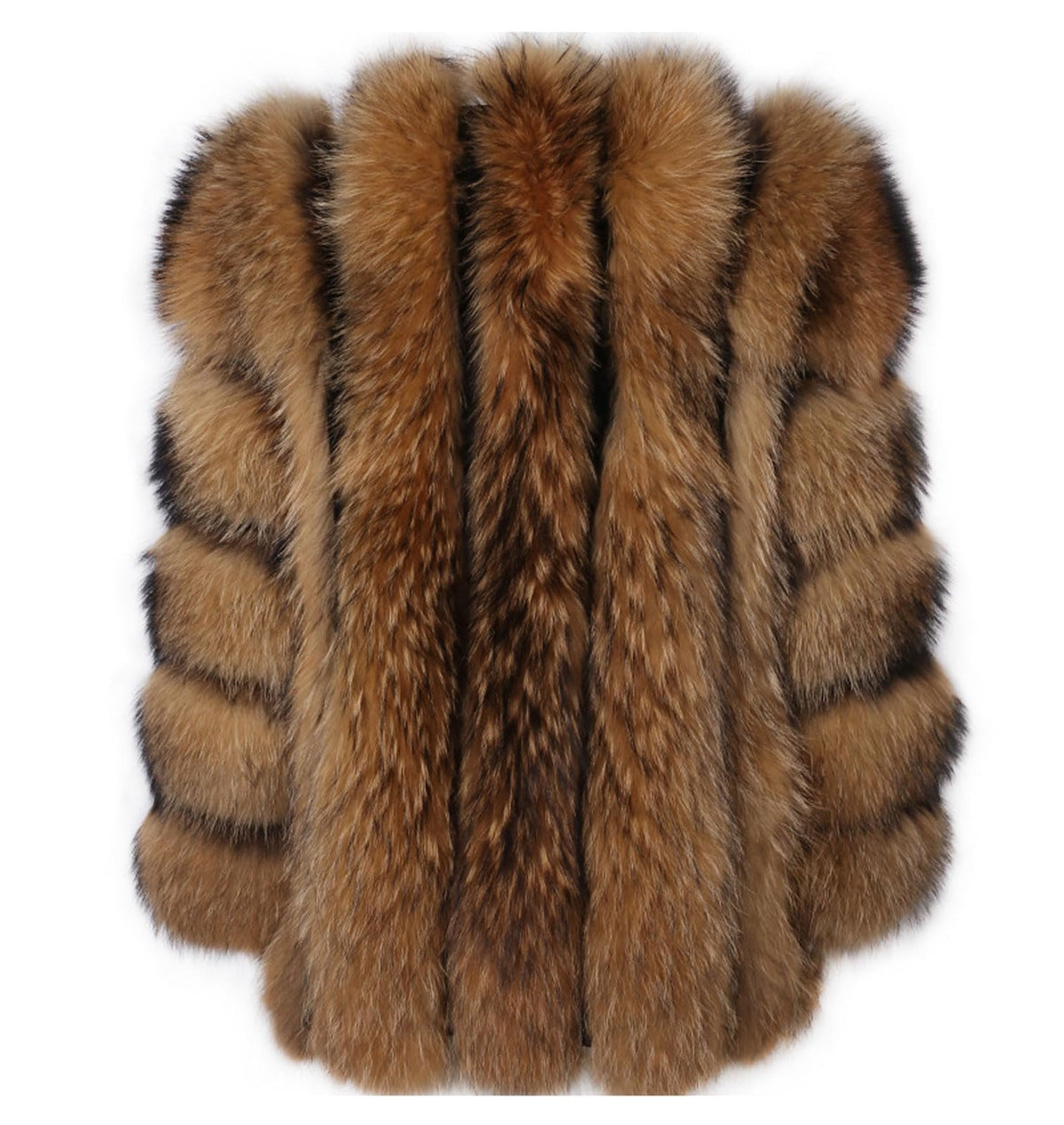 loveimgs Women Elegant Fuzzy Long Faux Fur Coat Puffer Jacket Collarless Parka Winter Zip Up Teddy Coat Overcoat (Small, Raccoon)