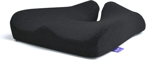 Cushion Lab Pressure Relief Seat Cushion - Extra-Dense Memory Foam for Comfort | Black for Office & Home Use