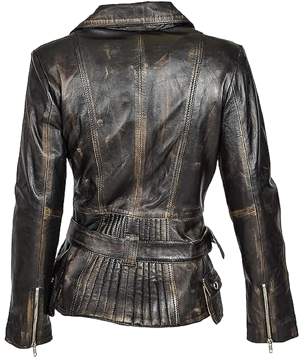 Crafter Womens Genuine Lambskin Leather Jacket | Classic rider leather jacket | Black Leather Jacket Women | Womens Leather Jacket