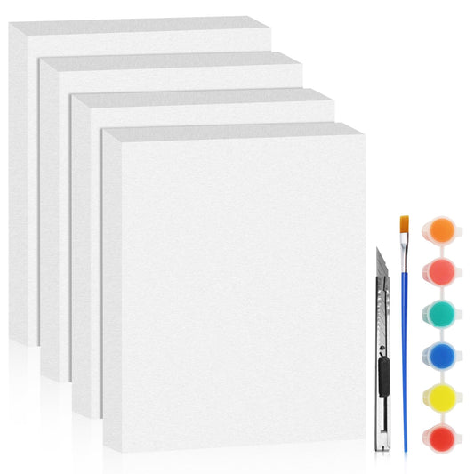 LuckyFoam White 4 Pack 15x12x2 inch Foam Sheets 2 Inch Thick Polystyrene Rectangles XPS Foam Board Craft for Insulating DIY Modeling Art Supplies