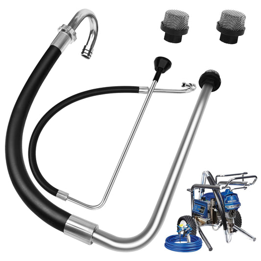 2026 New Stainless Steel Suction Hose and Reflux Line Sets,Compatible With Graco 390 395 490 495 595 And Tongshan T300 500 Airless Spraying/Line Painting Machine,Airless Paint Sprayer Accessories