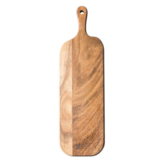JF JAMES.F Wood Cutting Board with Handle, Long Acacia Serving Board Wooden Cheese Board Charcuterie Boards Wood Board for Food Bread Fruit 16.1x4.7x0.6 Inch