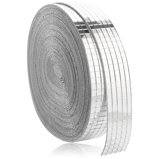 Disco Ball Mirror Tiles Self Adhesive Disco Ball Tapes Stickers Small Square Mirror Mosaic Tiles for Crafts and DIY Decoration Accessory (10000 Pcs)