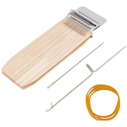 arricraft Wood Knitting Looms, Mini Weaving Frame Loom Kit with Pin Rubber Findings for DIY Weaving Arts, Repair Clothes, Mending Jeans