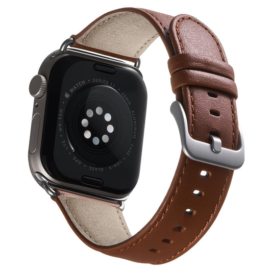 BESTSURE Leather Band Compatible with Apple Watch for Men and Women, Classic Genuine Leather Watch Strap, Fits Ultra/SE/Series 11–3(49/46/45/44/42mm), Brown