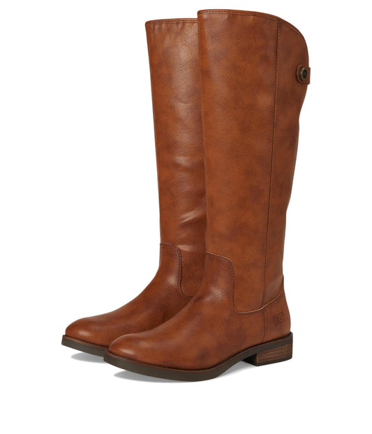 FRYE AND CO. Womens Kellie Button Tall Cognac 7 Medium