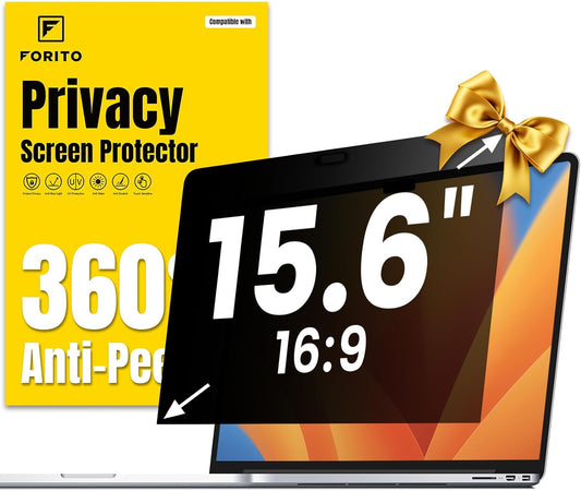 15.6 Inch 360 15.6" 16:9 F FORITO Laptop Privacy Screen Protector, Anti Peeping and Anti Glare Laptop Privacy Shield